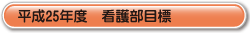 平成25年度　看護部目標